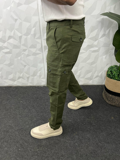 Linen fabric cargo pant