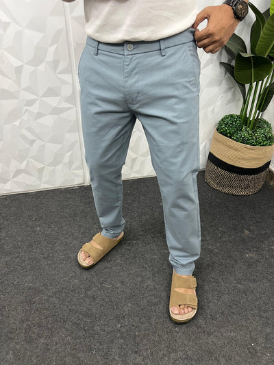 Linen fabric chinos