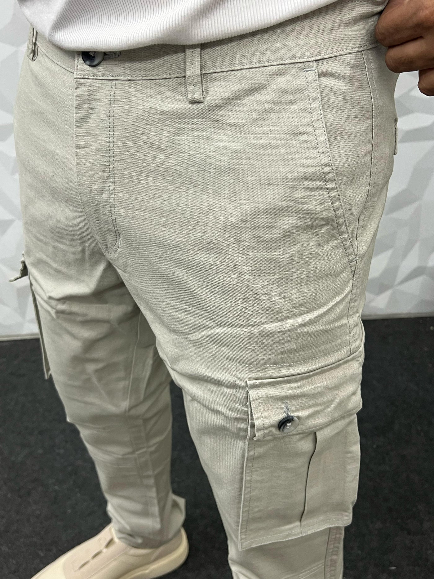 Linen fabric cargo pant