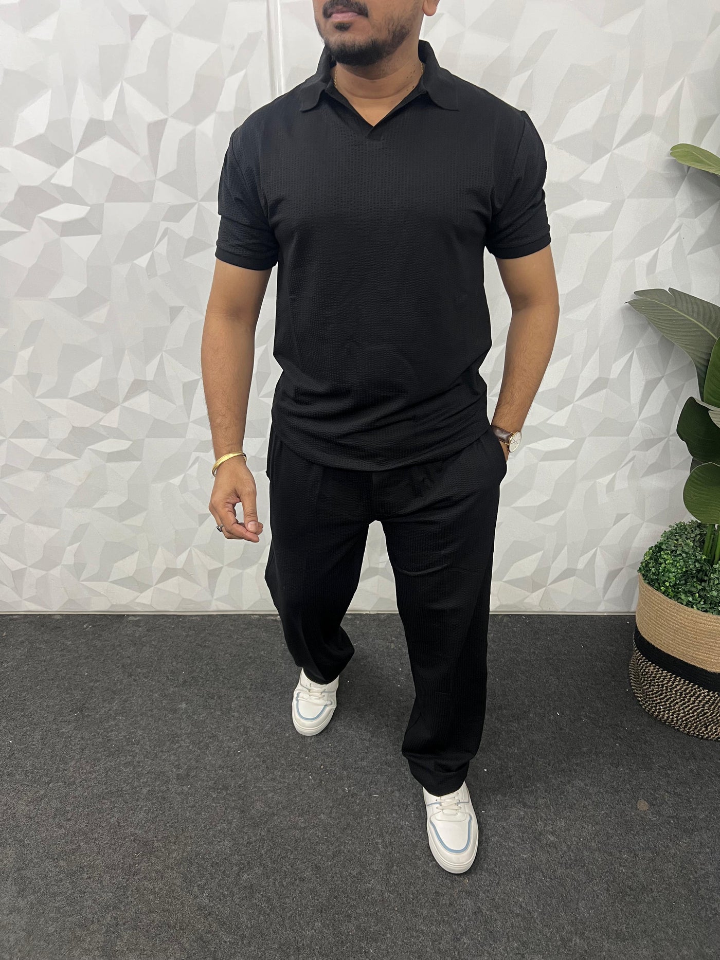 Cotton puff fabric cordset