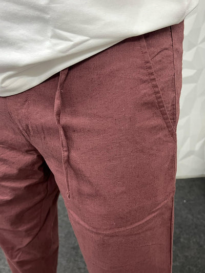 Linen fabric chino pant