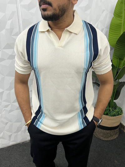 Knitted fabric polo t-shirt