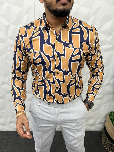 Satin fabric digital printed shirt