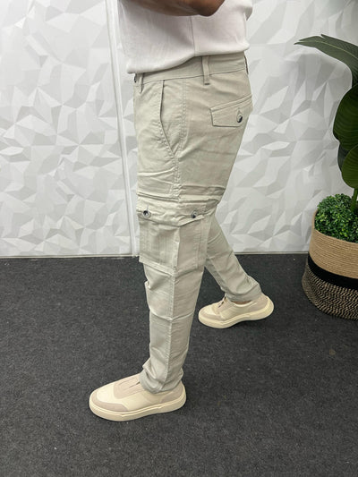 Linen fabric cargo pant