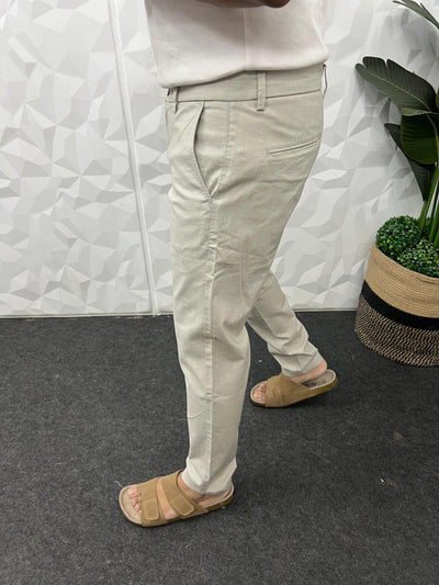 Linen fabric chinos