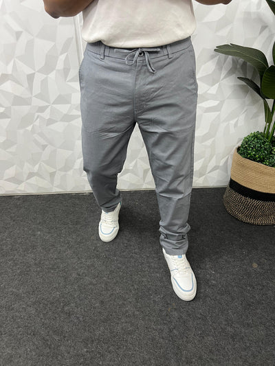 Dobby linen fabric pants