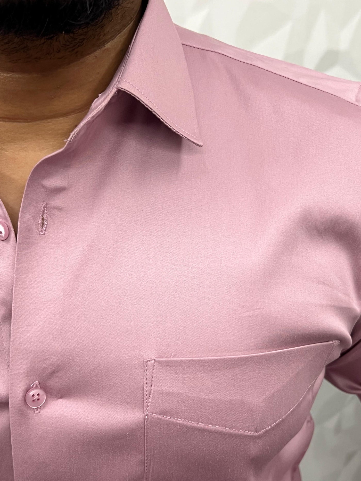 Cotton lycra plain shirt  (Light pink)