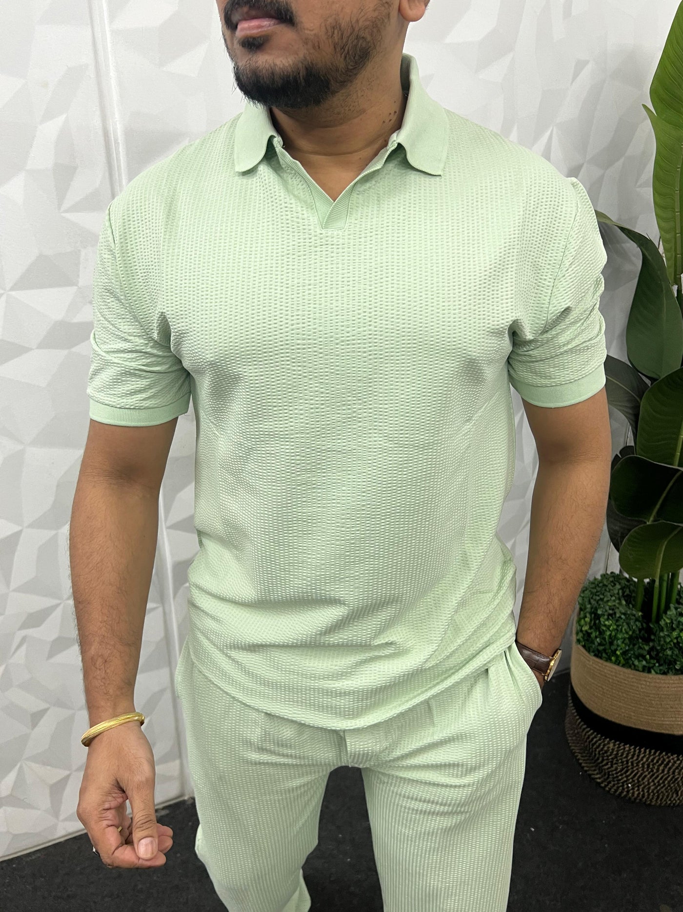 Cotton puff fabric cordset