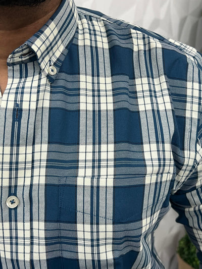 Oxford fabric yarn dyed chex shirt