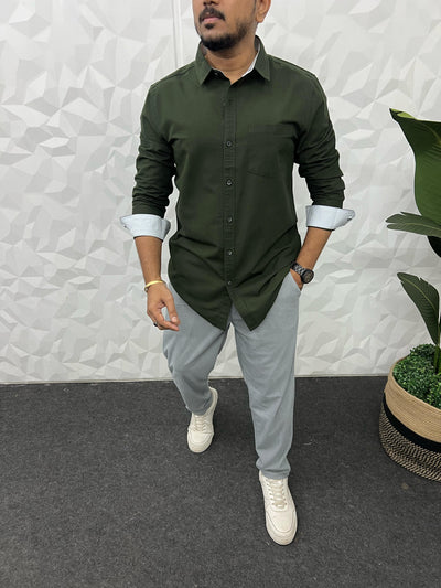 Cotton blend linen shirt