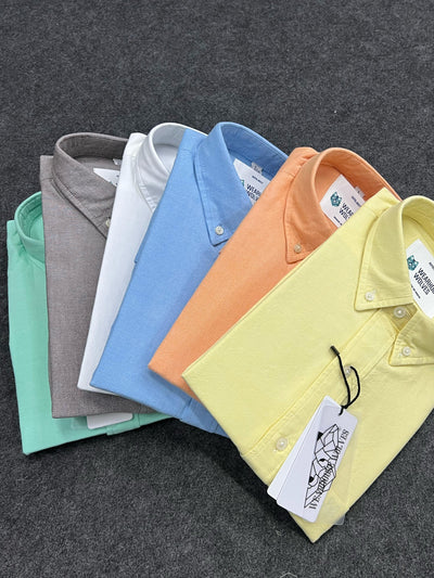 Yarn dyed pestal oxford shirt