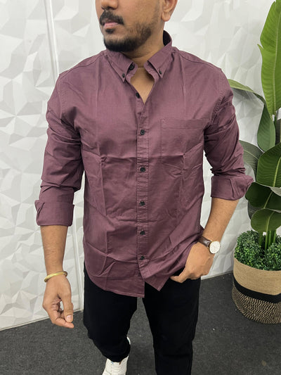 Oxford fabric plain shirt