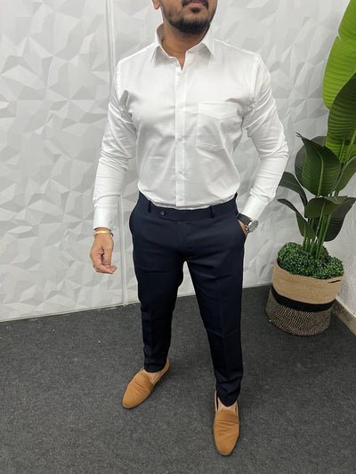 Cotton lycra fabric plain shirt