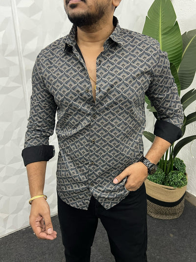 Cotton giza premium printed shirt