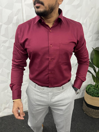 Cotton lycra fabric plain shirt