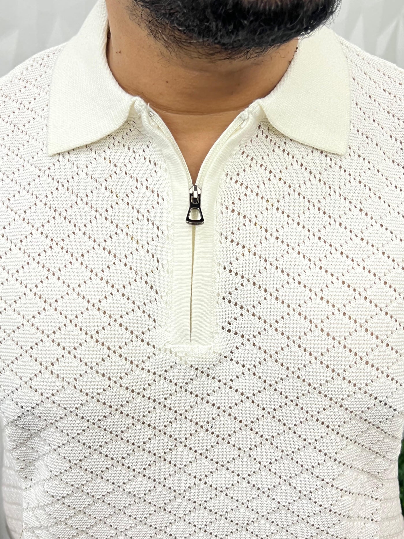 Stylish knitted polo t-shirt