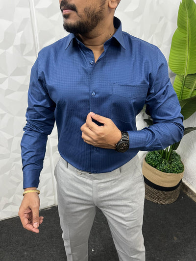 Self texture party wear shirt
