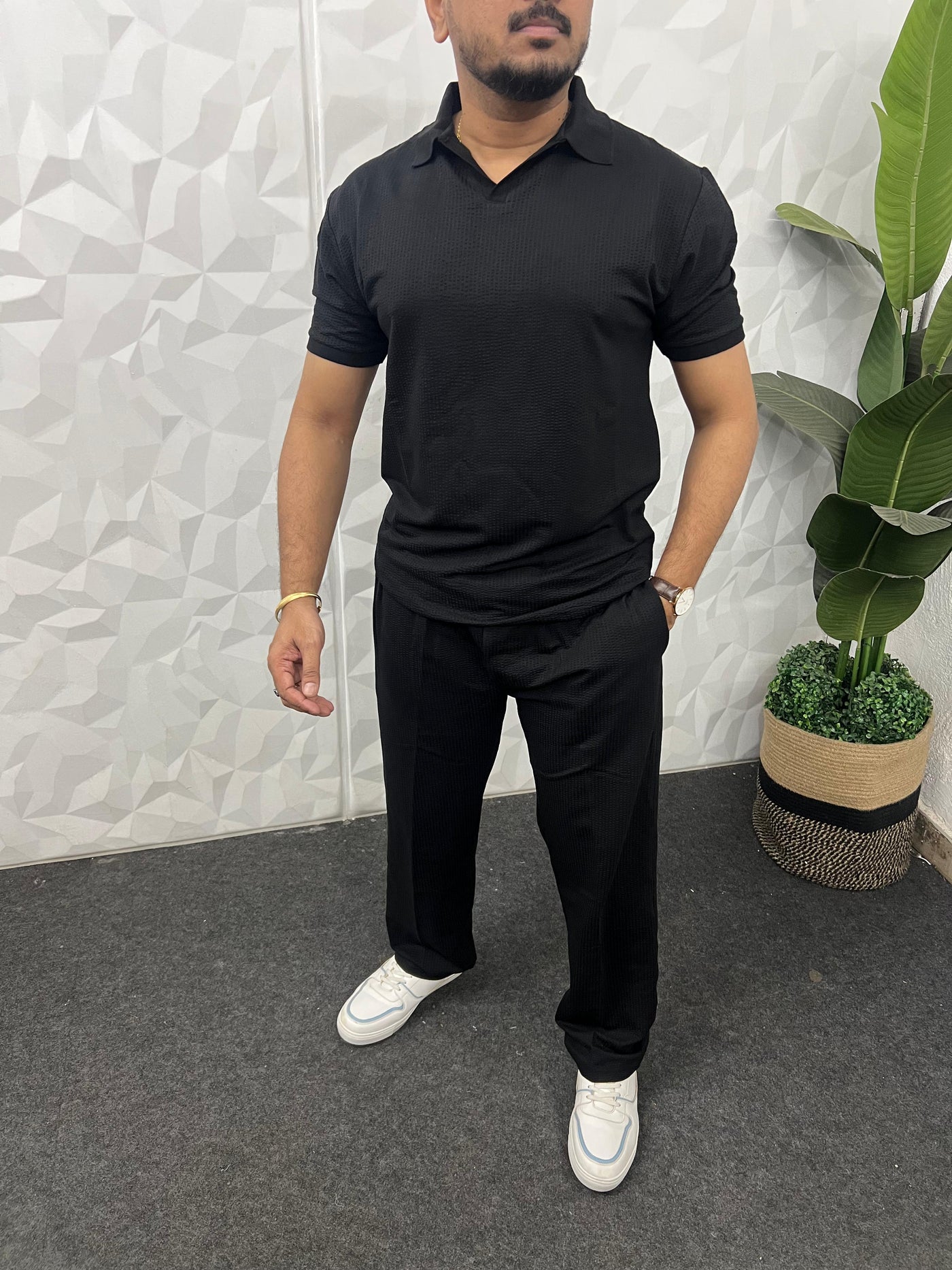 Cotton puff fabric cordset