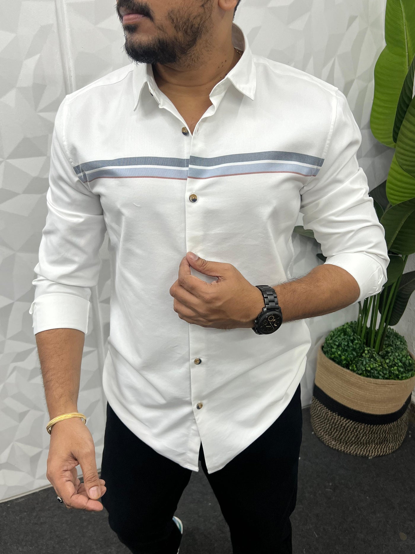 Chest pannel club wear shirt