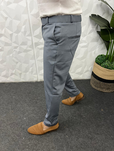 Peanut fabric ankle trouser