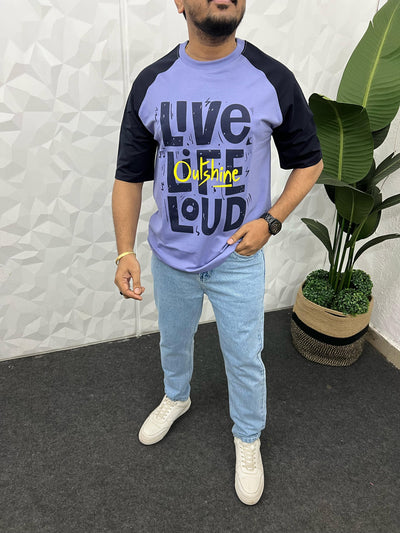 Cotton looper raglan t-shirt