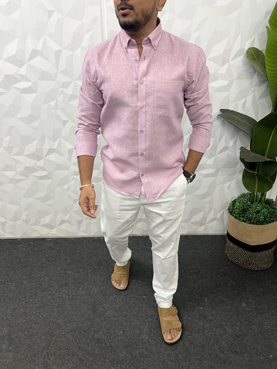 Khadi linen fabric plain shirt