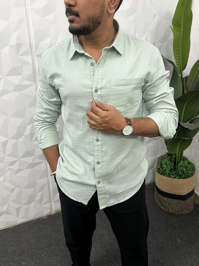 Double cloth soft linen shirt