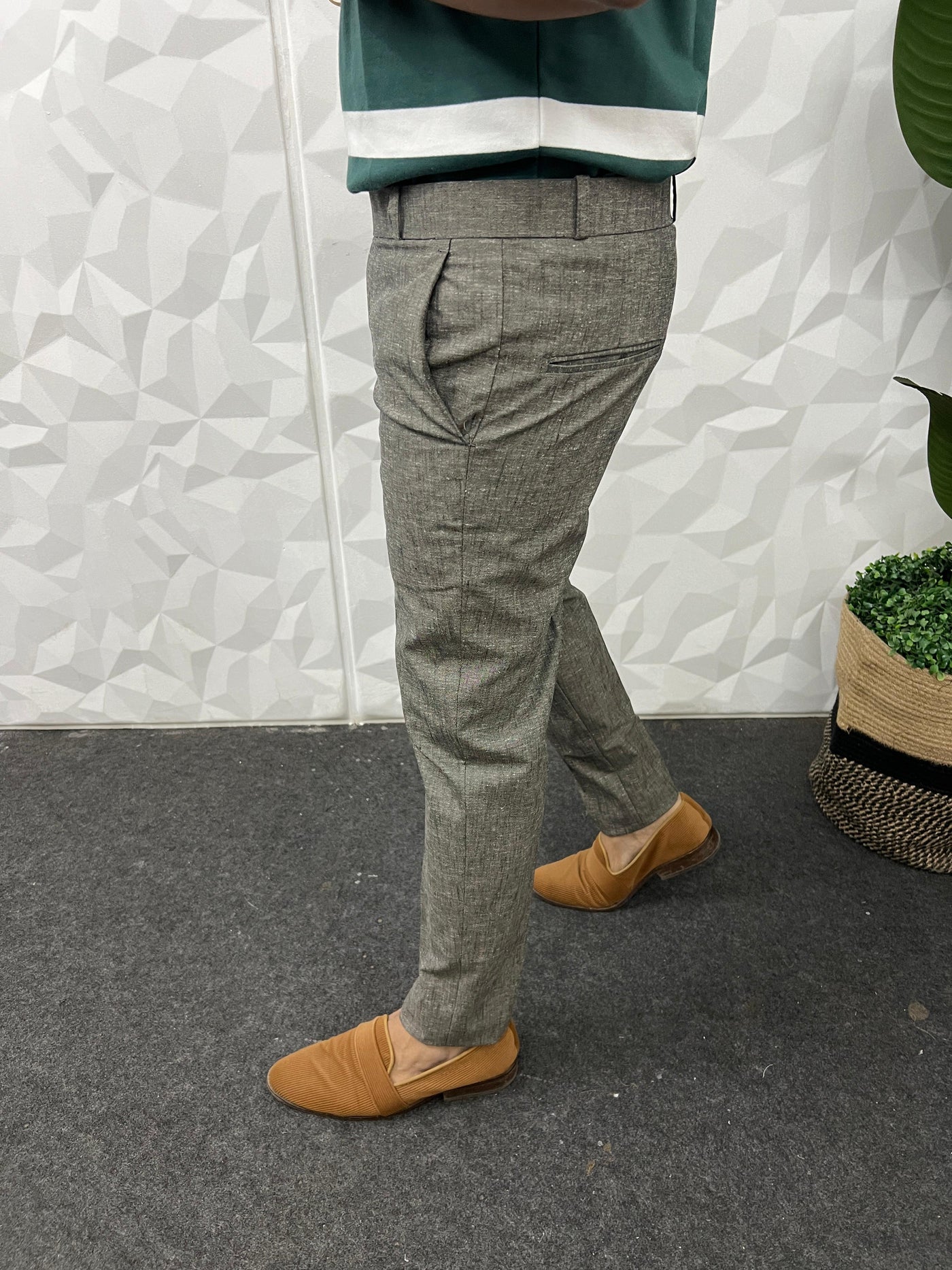 Cotton Linen fabric trouser