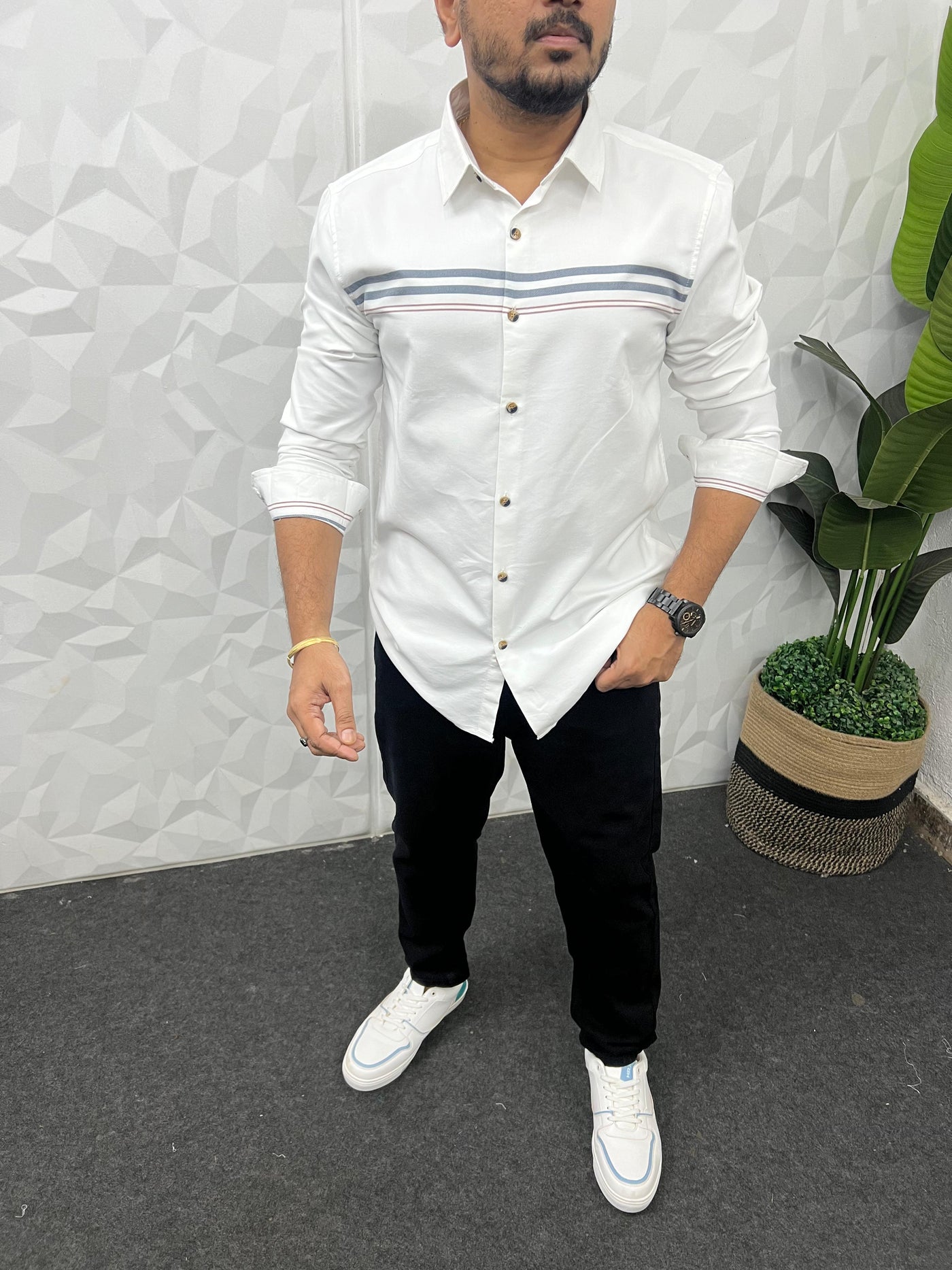 Chest pannel club wear shirt