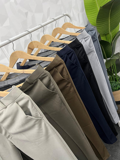 Peanut fabric ankle trouser (Dark Brown)