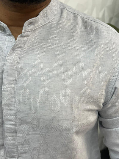 Linen texture short kurta