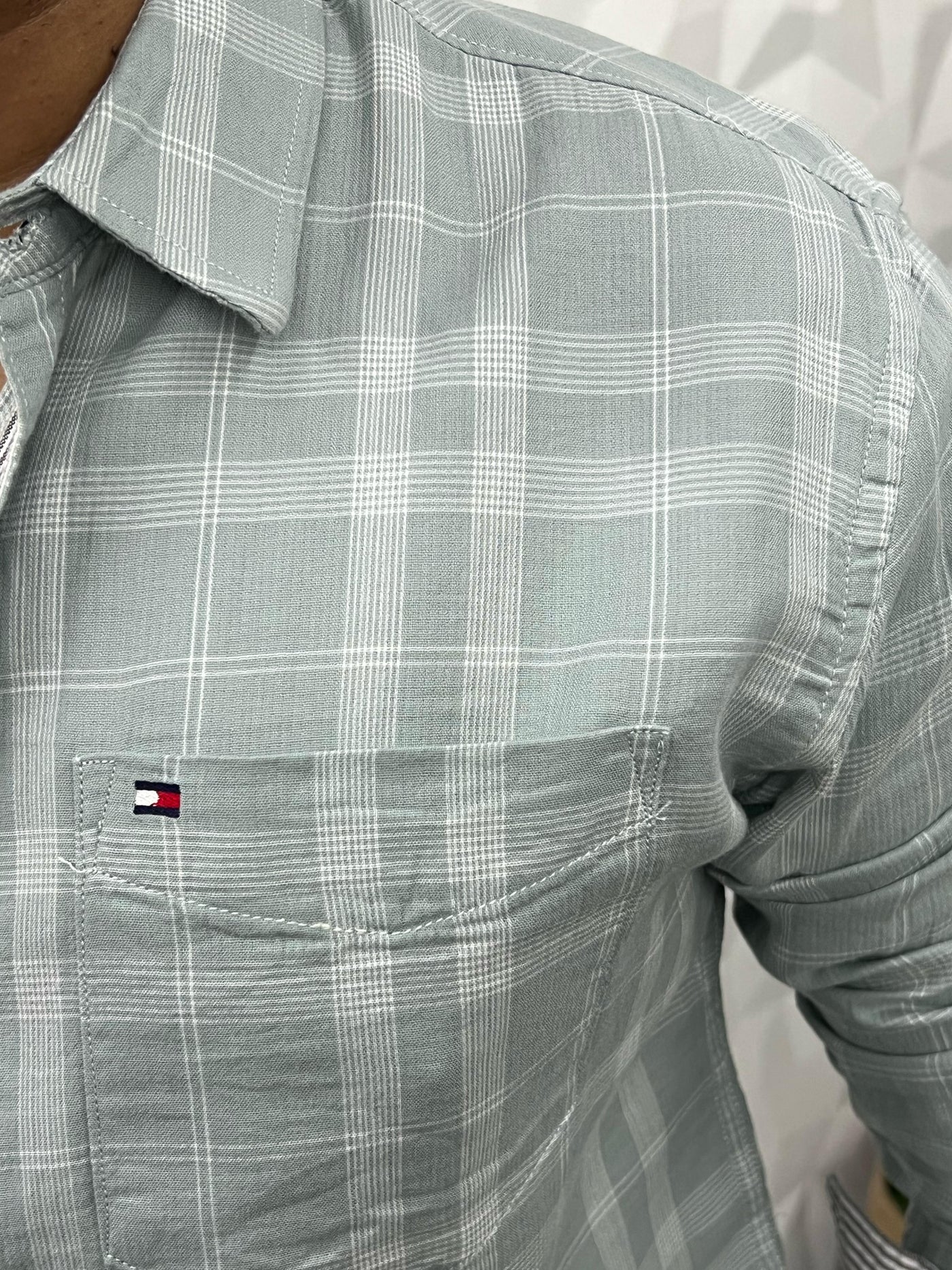 Double cloth soft cotton chex shirt