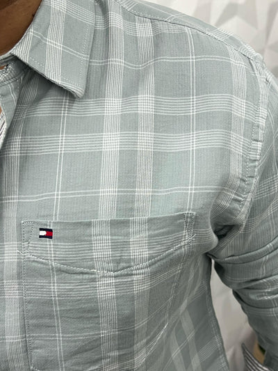 Double cloth soft cotton chex shirt