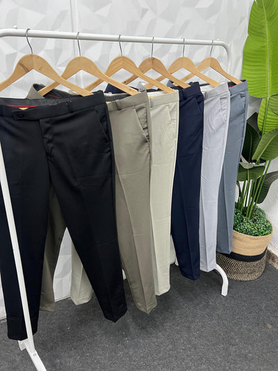 Peanut fabric ankle trouser