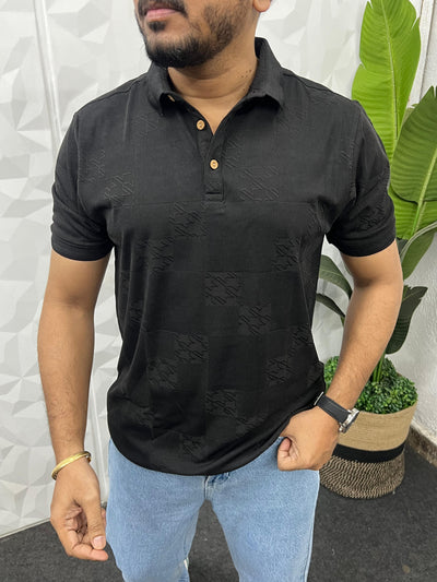 Imported fabric collar t-shirt