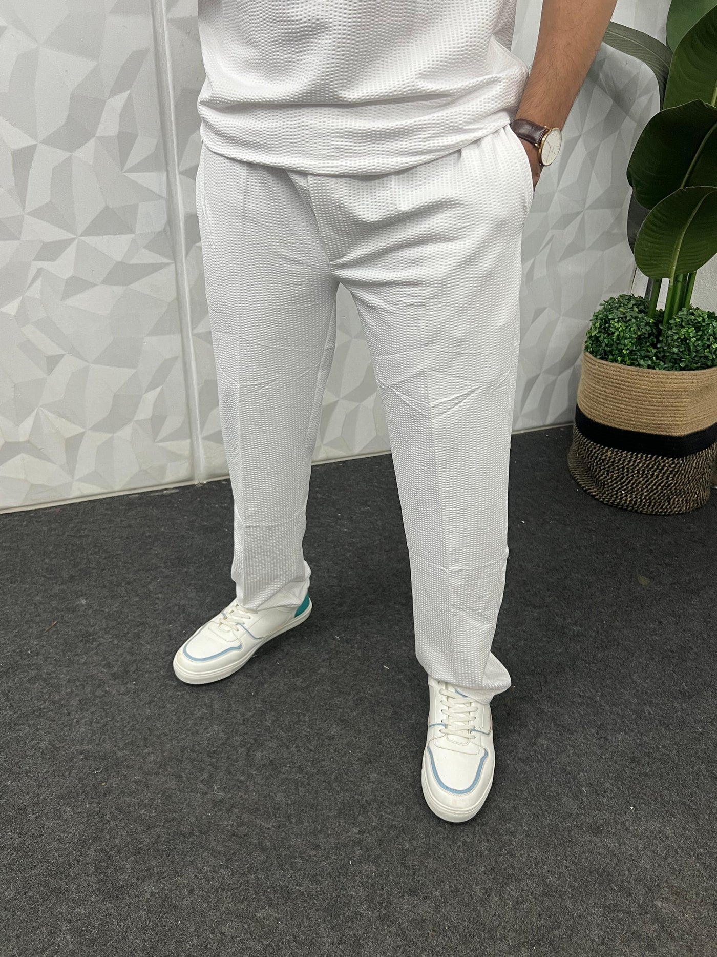 Cotton puff fabric cordset