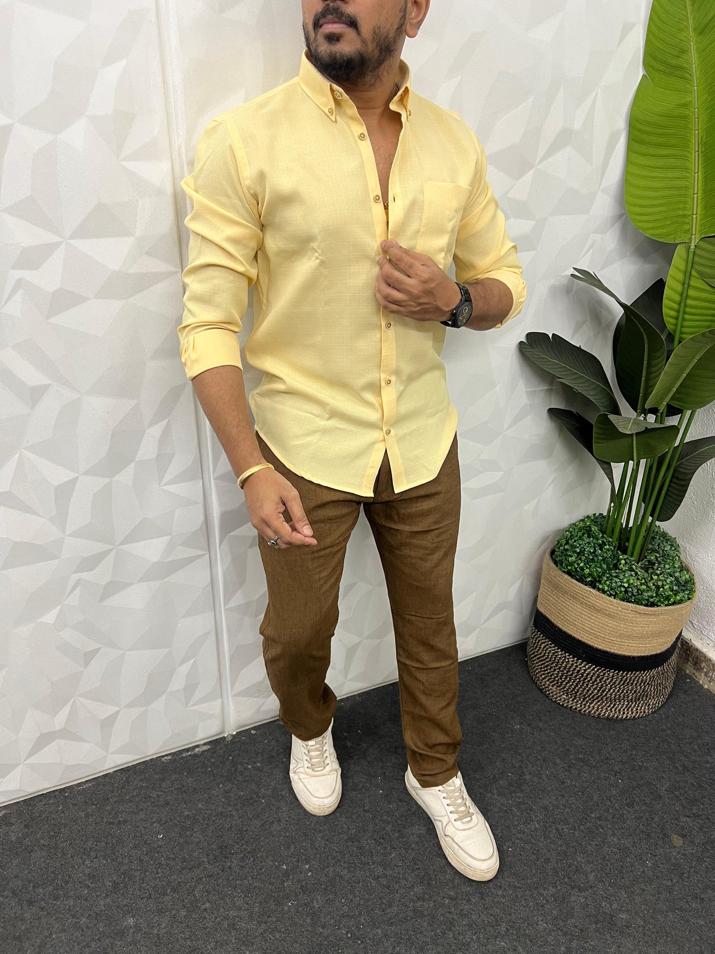 Imported fabric linen shirts