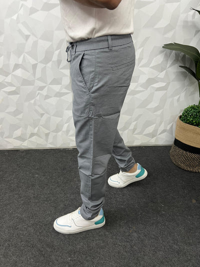 Dobby linen fabric pants