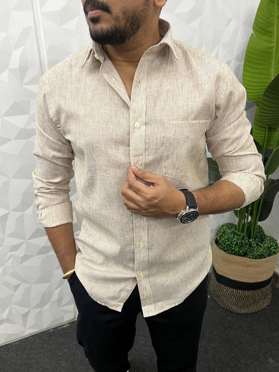 Oxford fabric fine stripes shirt
