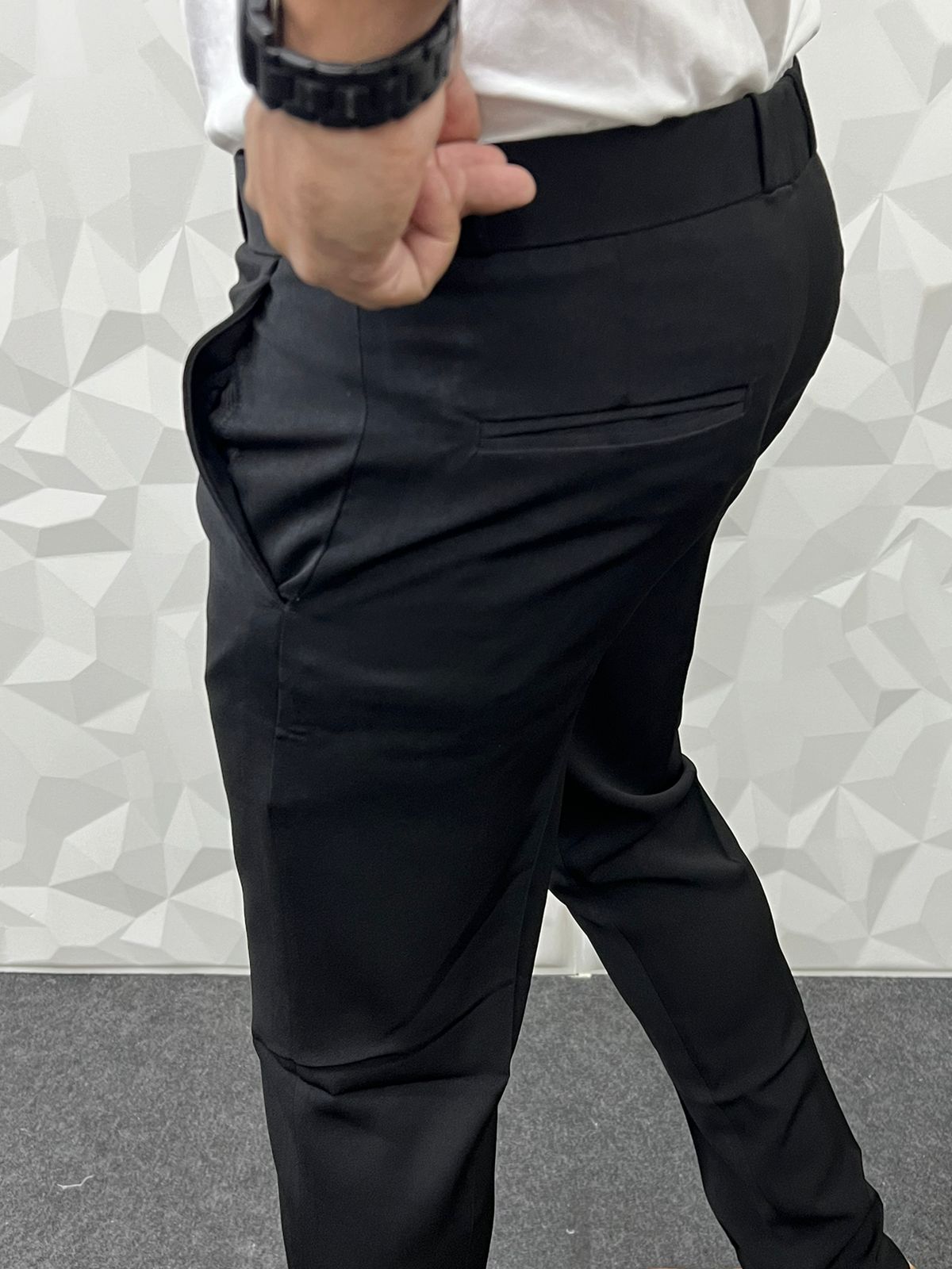 Lachka fabric trouser ( Black )