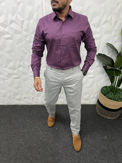 Self texture party wear shirt