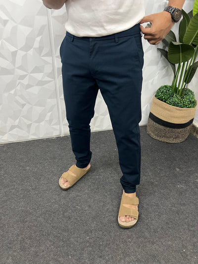 Linen fabric chinos