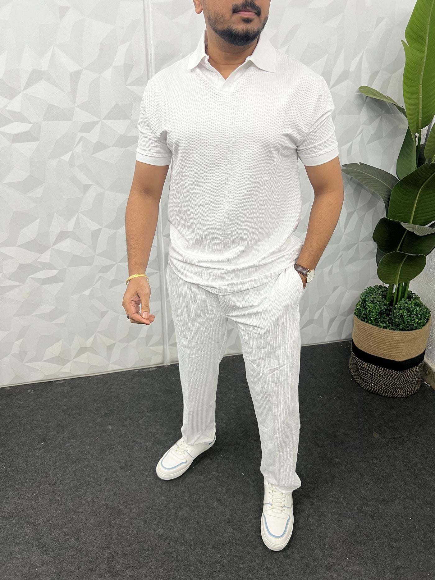 Cotton puff fabric cordset