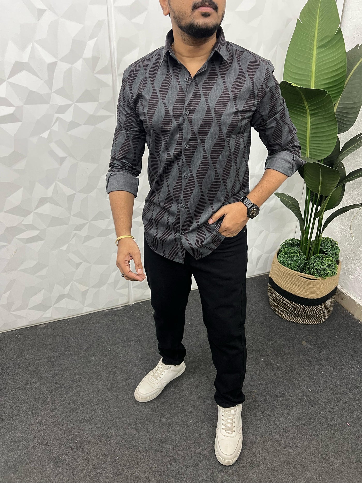 Cotton giza premium printed shirt
