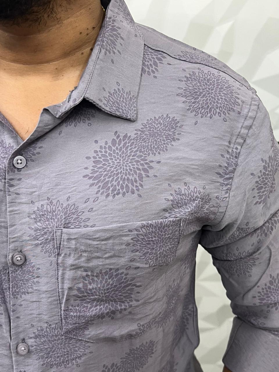 Cotton imported reyon printed shirt