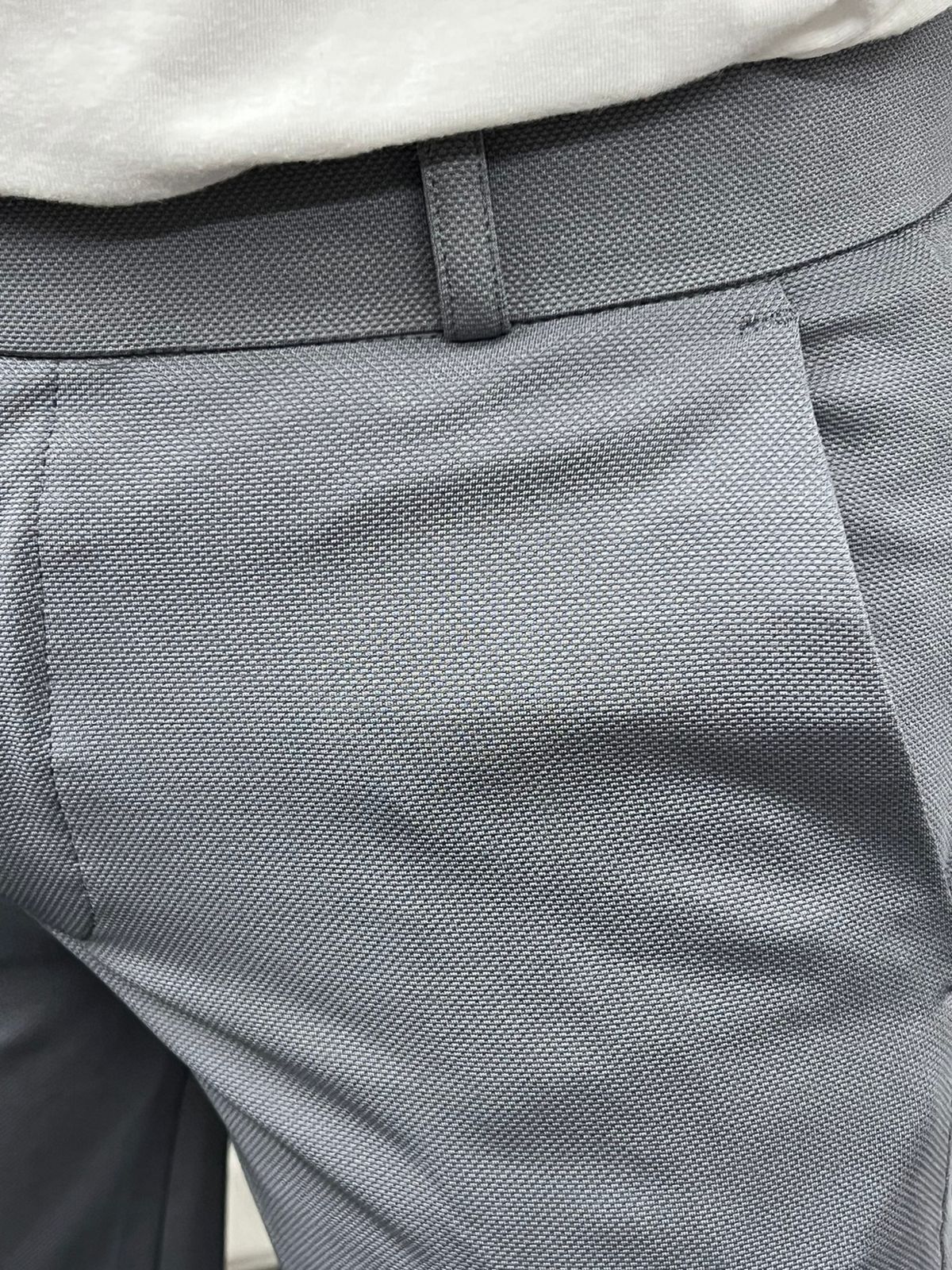 Peanut fabric trouser ( Cement grey )