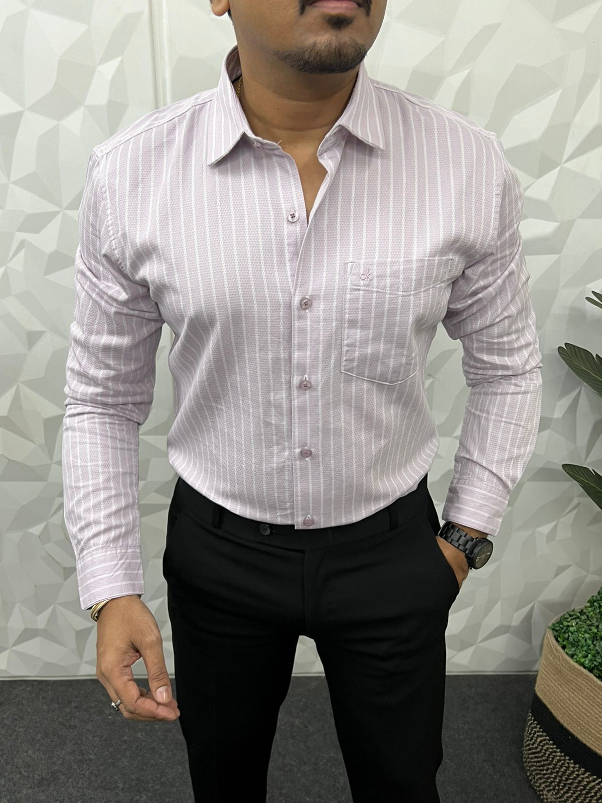 Premium gizza fabric stripes shirt