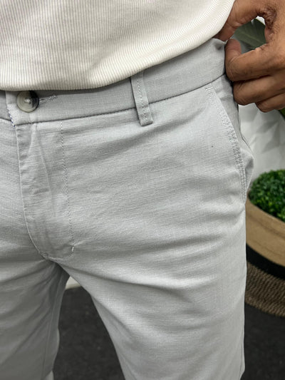 Linen fabric chinos