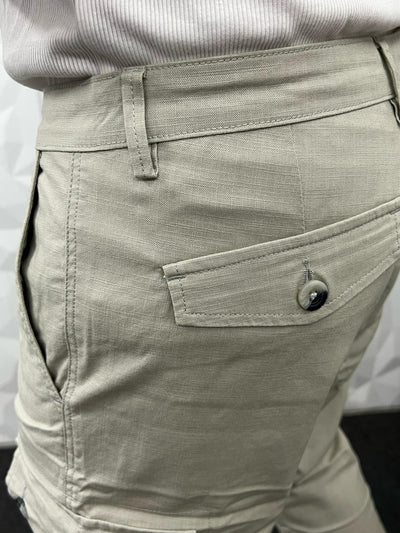 Linen fabric cargo pant
