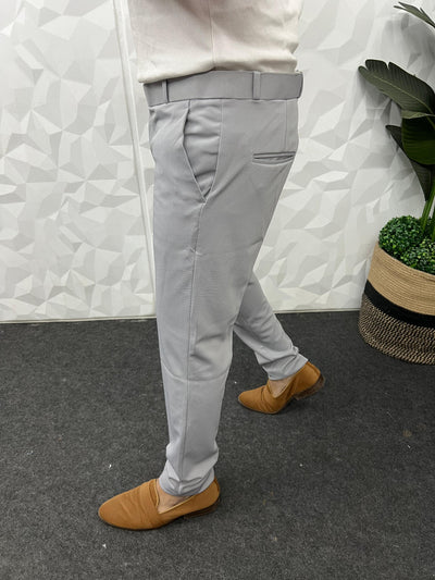 Peanut fabric ankle trouser
